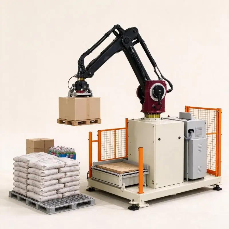 Automatic Electric Collaborative Robot Palletizer for 30kg Cartons Case Stacking Machine Tobacco Chemical Processing Line