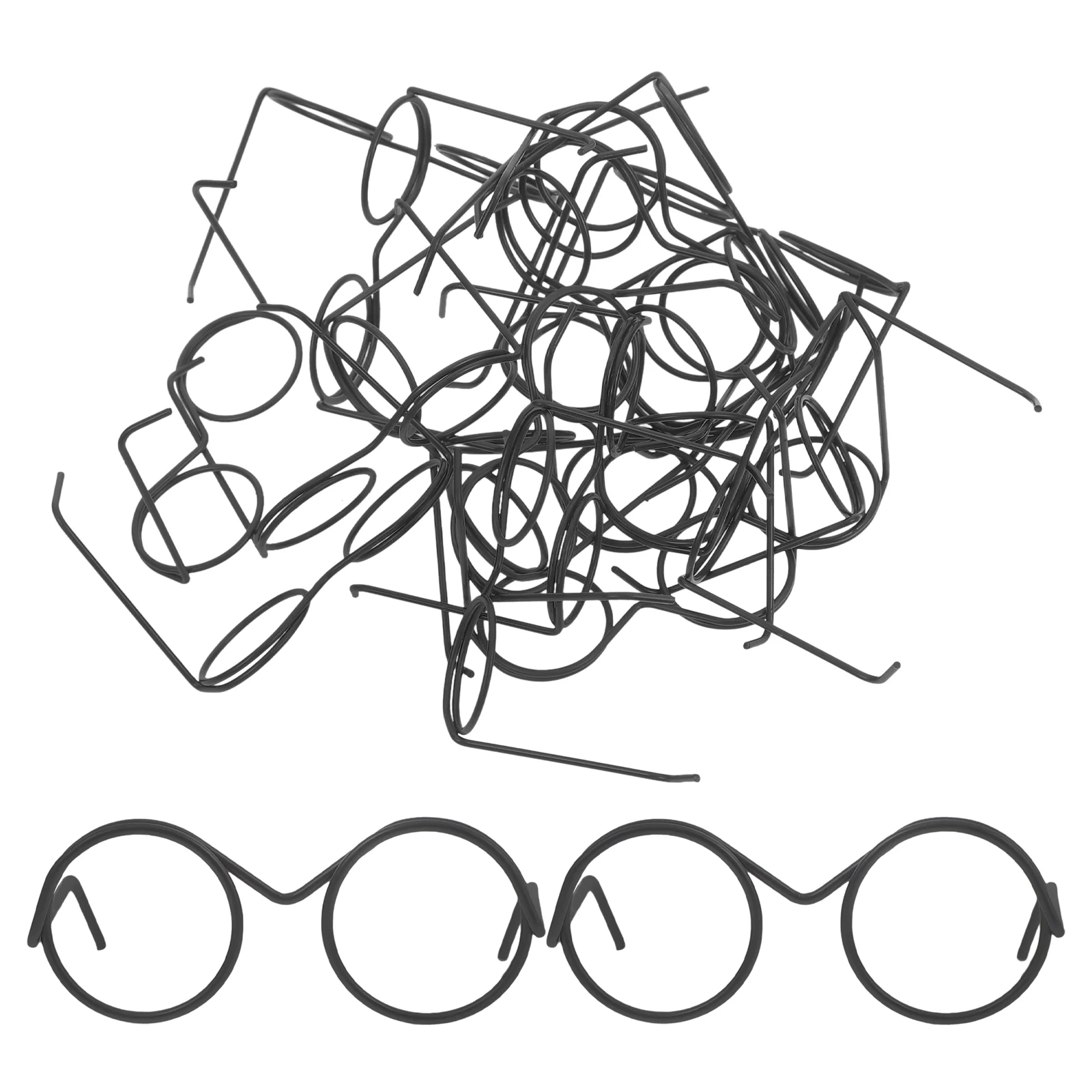 20 Pcs Decorate Metal Mini Glasses Bulk Sunglasses Eye Rim Round Miniature Props