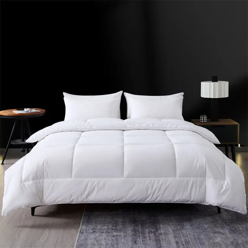 

White Comforter For Home Hotel,Brushed Polyester Face,Soft Fluffy Summer Autumn Quilt,Thick Quilted Blanket,220*220cm King Full