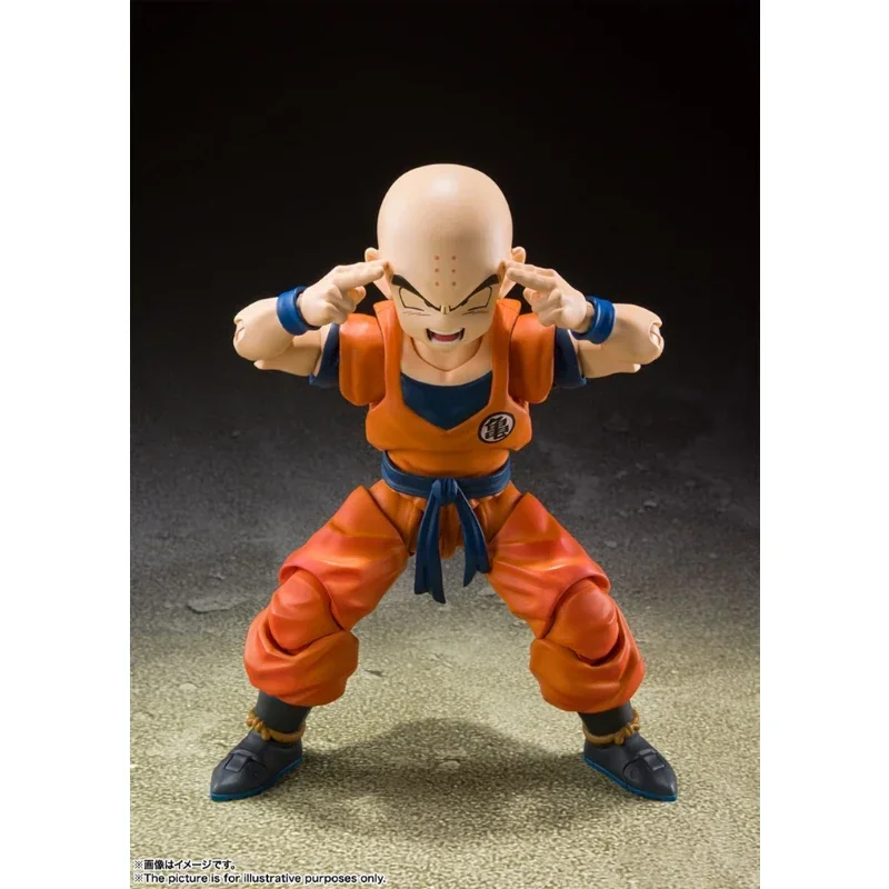 W magazynie oryginalne Bandai S.H.Figuarts SHF Dragon Ball najsilniejszy człowiek na ziemi Krillin Anime figurki kolekcja zabawek prezenty