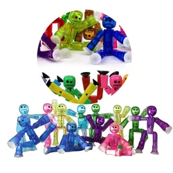 10pcs Suction Cup Stickbot Toy DIY Sticky Robot Anima Screen Animation Studio Action Figure Toys Kids Game Toys for Xmas Gifts