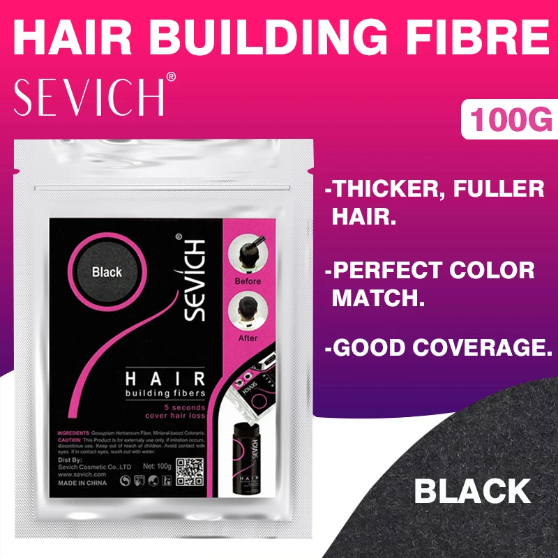 Sevich Hair Fiber For Thinning Hair & Bald Spot Instant Hair Growth Fiber Fill In Fine Or Thinning Hair Instantly Thicker Powder