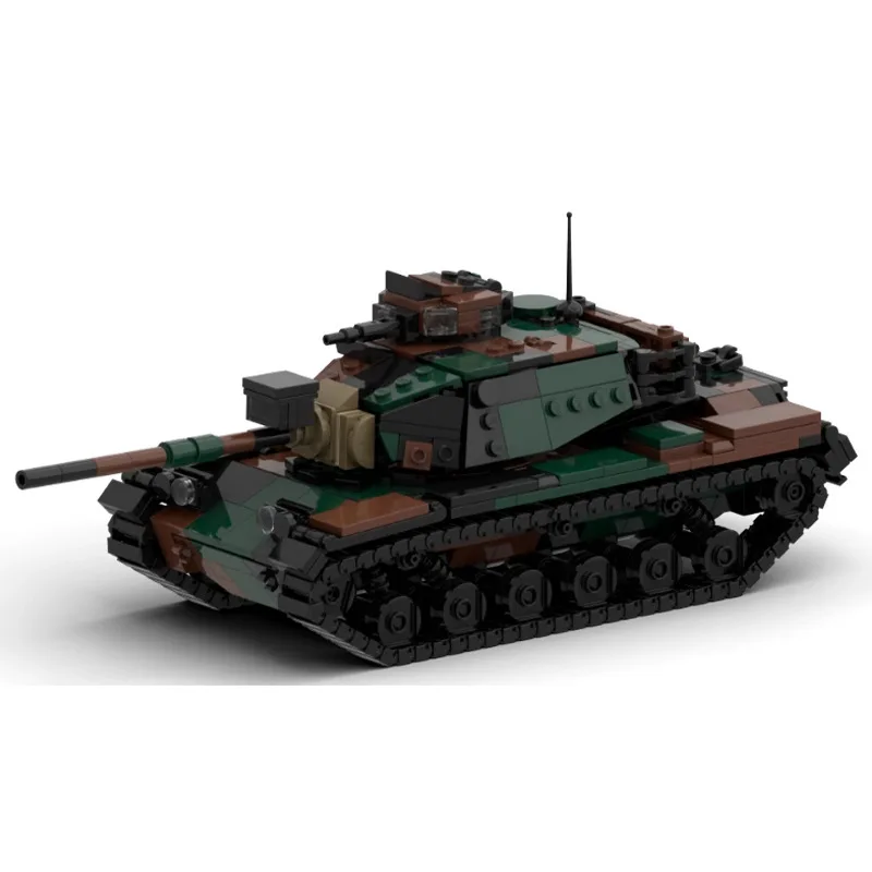 Chinese Building Blocks, M60A1 M60A3 Woodland Camo Tank MOC, American Main Battle Tank Model, Military Collection & Gift