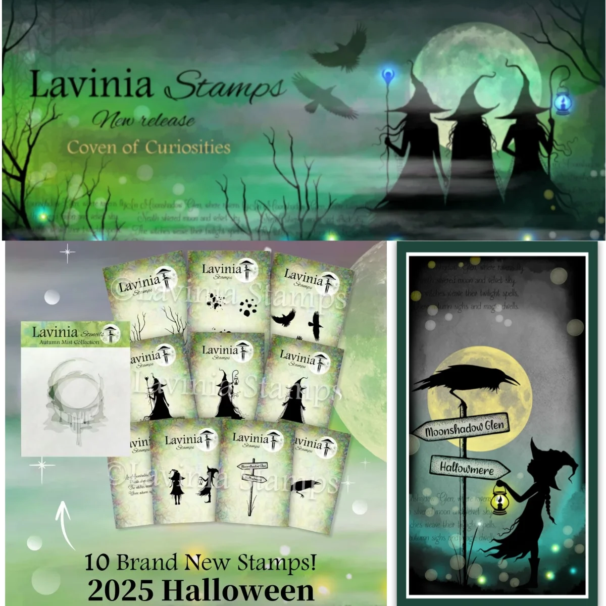 

Autumn Mist Collection Paint Ravens Specter Clear Stamps DIY Scrapbook Embossed Handcraft Paper Card Album Craft Template