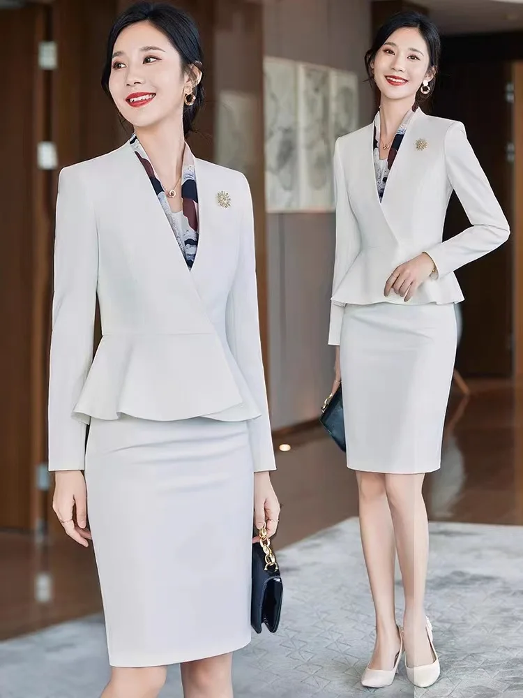 Business Suit Women's Fashion High-End Tailored Suit Formal Clothes Workplace Slim-Fitting Work Clothes Suit Beauty Shop Ol Comm