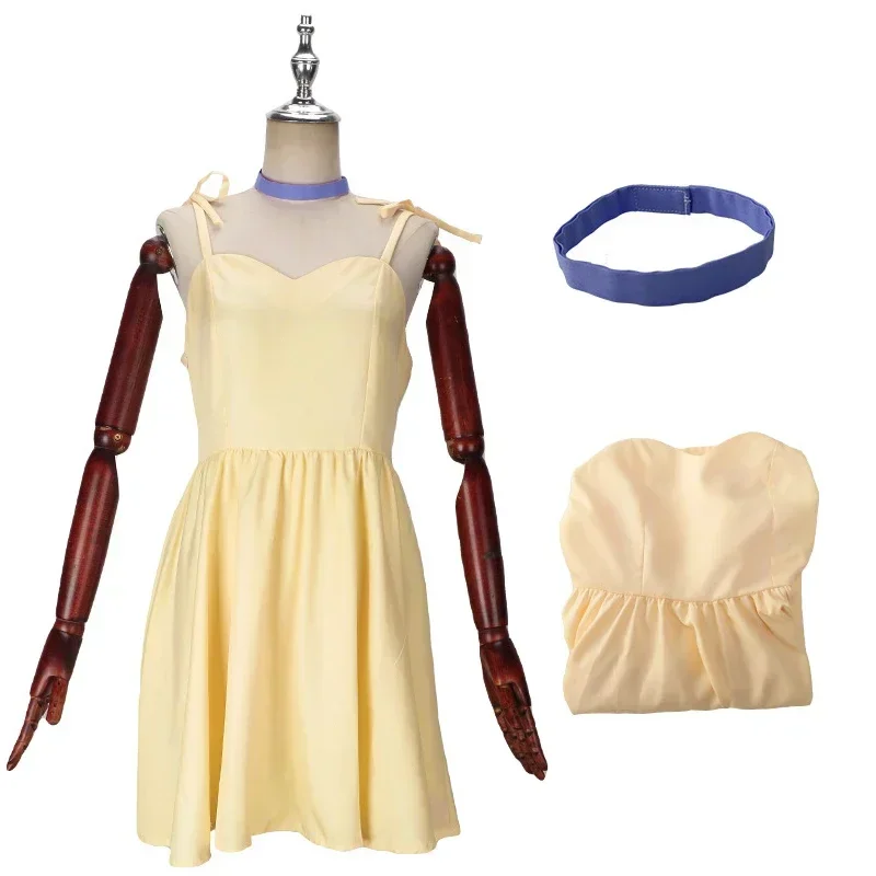 أزياء الهالوين لعام 2025 أزياء أنيمي Asuka Langley Soryu pour femmes ، رداء jaune à enfiler ، vêtements d'mente à