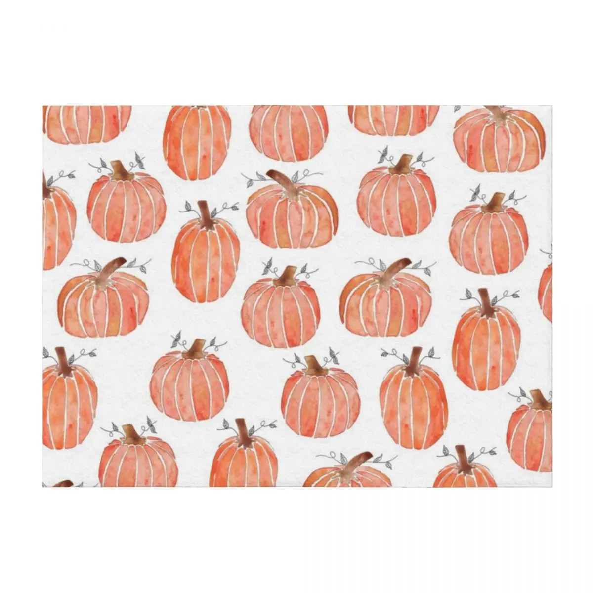 

Watercolor Pumpkin Collage Throw Blanket manga decorative Soft Plaid Designers Blankets