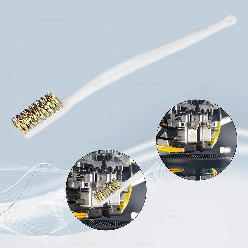 Copper Wire Toothbrush Copper 3D Printer Brush Cleaner Tool Handle For Nozzle Heater Block Hotend Cleaning Hot Bed Part