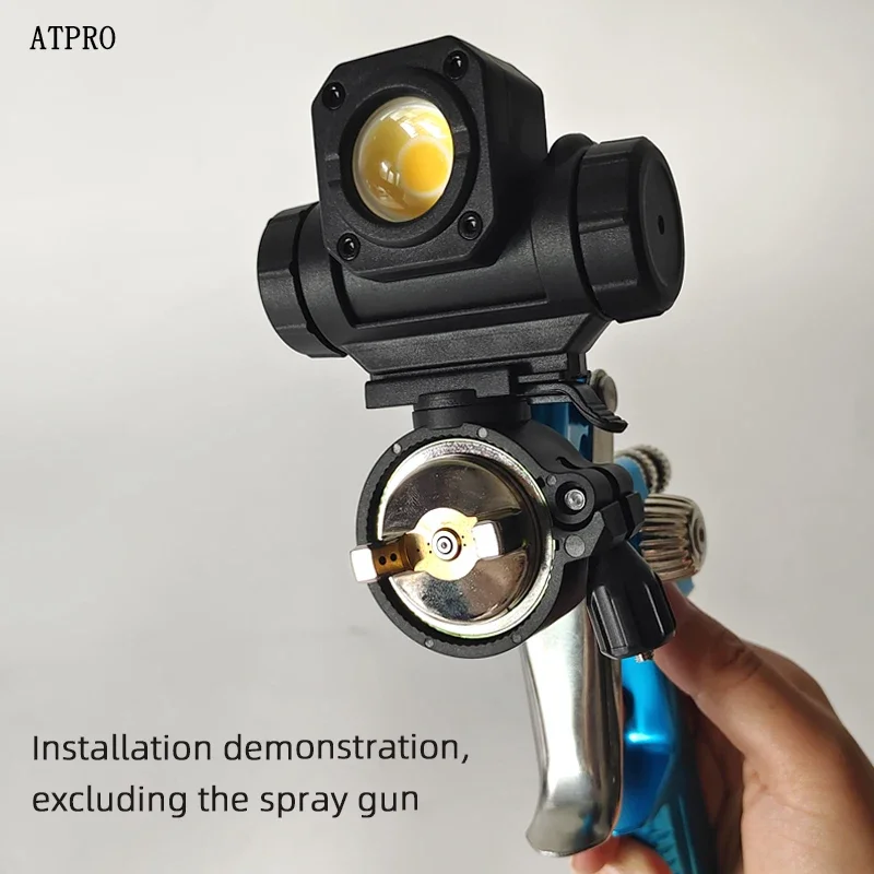 スプレーガン-ledランプ-usb充電式-冷光-暖光-塗装-車体作業-ディテーリング用