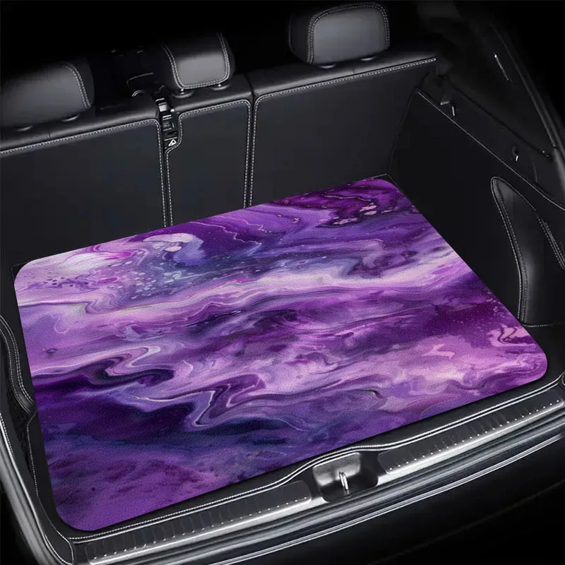 

Universal Car Trunk Mat Fluid Marble Art Pattern Non-Slip Waterproof Boot Liner Protector for SUV Auto Interior Style Accessorie