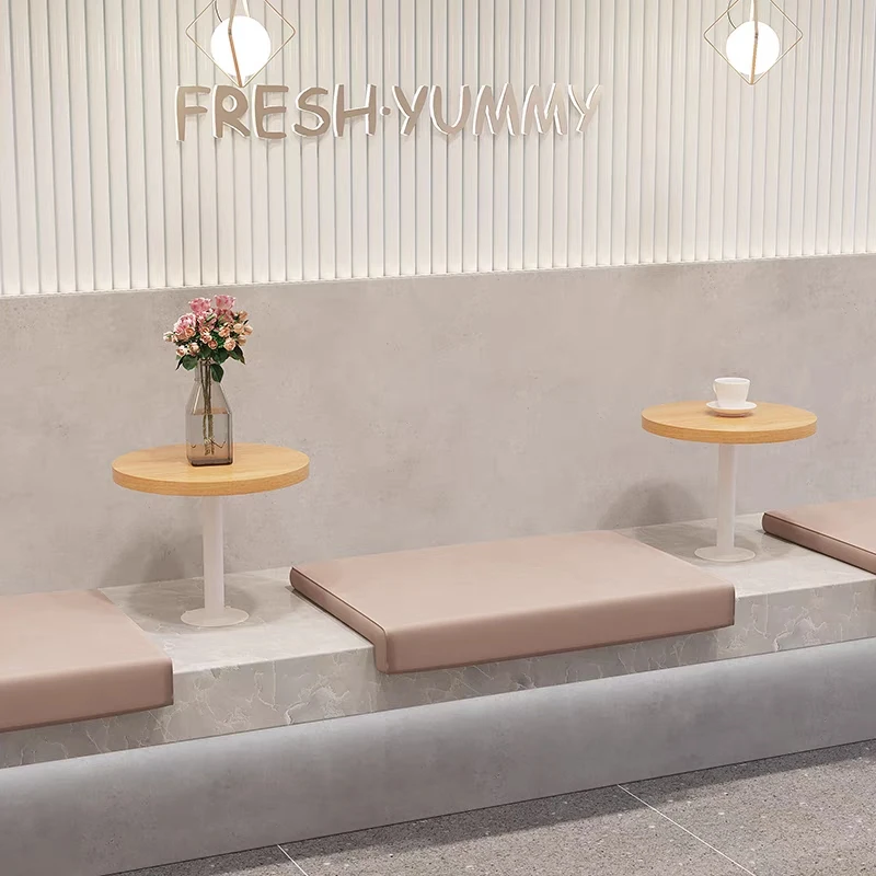 

Modern simple milk tea shop cafe Internet celebrity wall mounted small round table wall mounted table tea card table