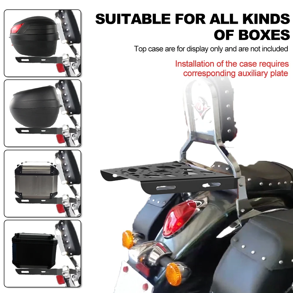 Задняя стойка мотоцикла для Kawasaki Vulcan 900 1700 2000 Classic VN900LT VN1700LT VN2000LT, кронштейн полки для багажа, поддержка хвостовой коробки