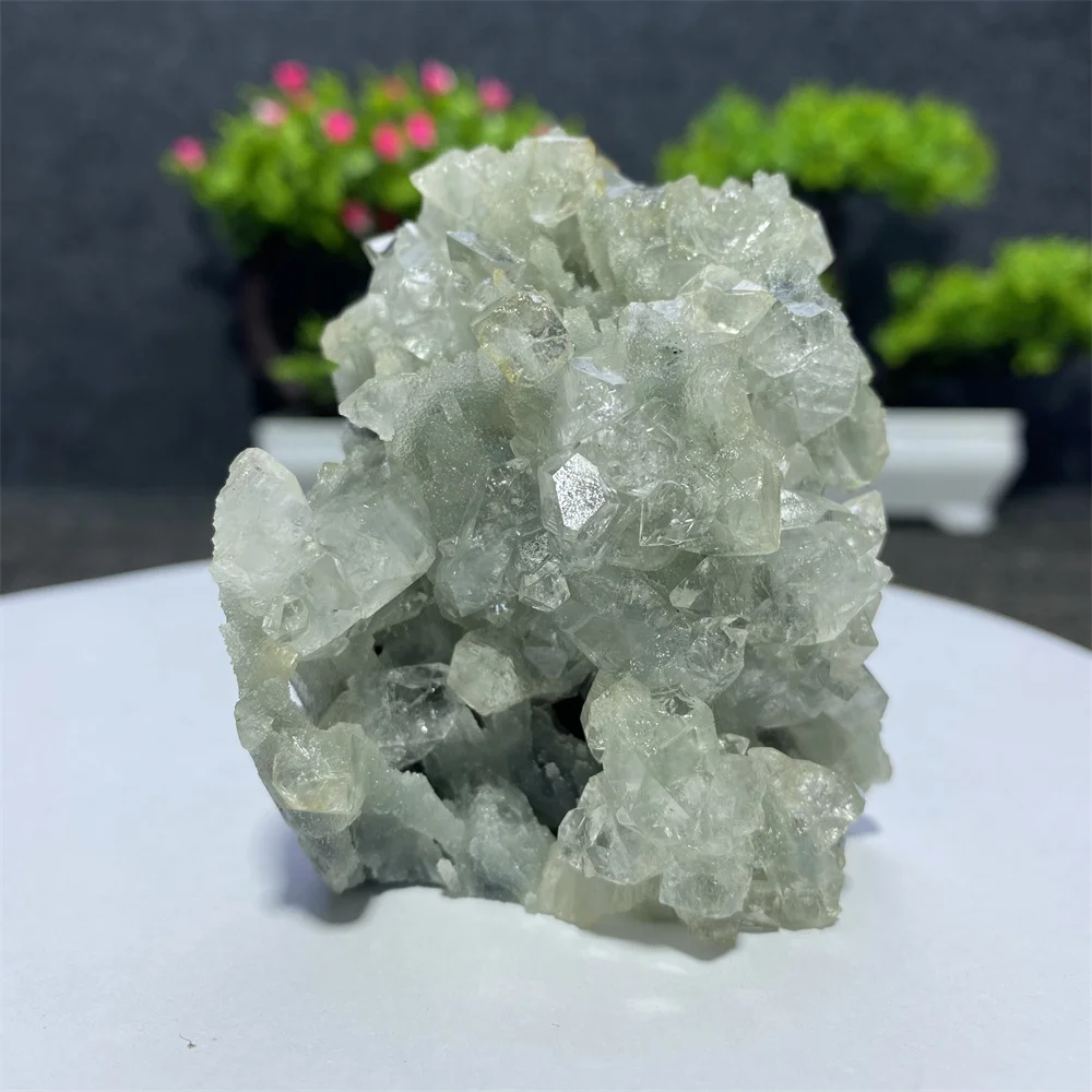 Natural Crystal Cluster Geode Fish Eye Stone Mineral Specimen Gemstone Rough Rock Quartz Meditation Healing Gift Home Decoration