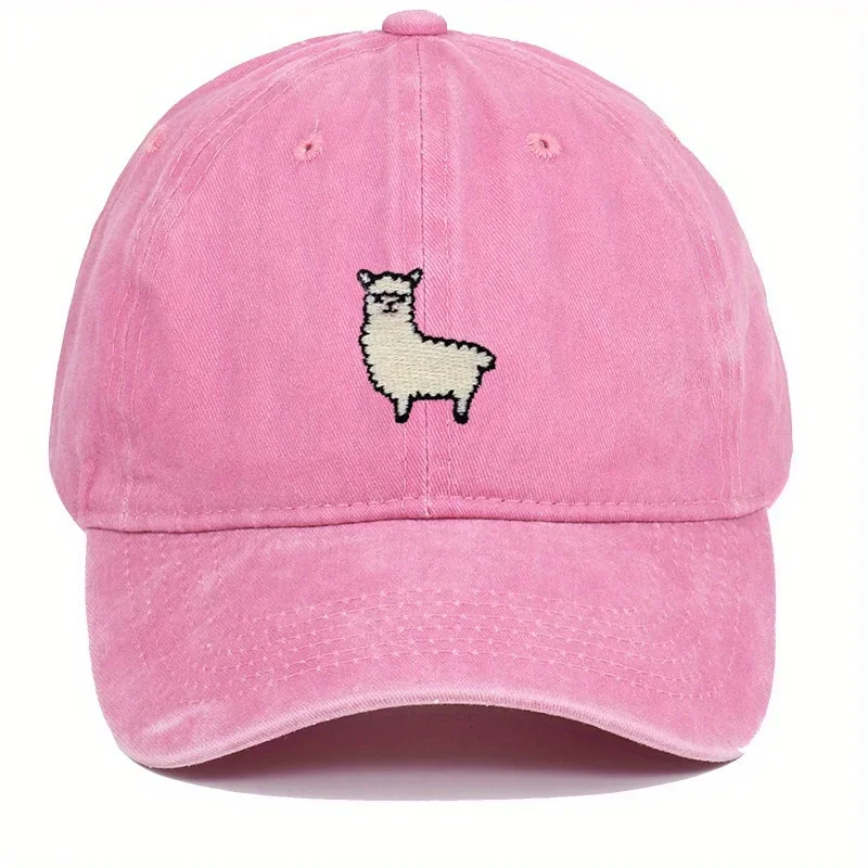 

Retro Washed Baseball Cap Soft Top Embroidered Design Sun Protection Adjustable Unisex Hat for Men Women Daily Casual