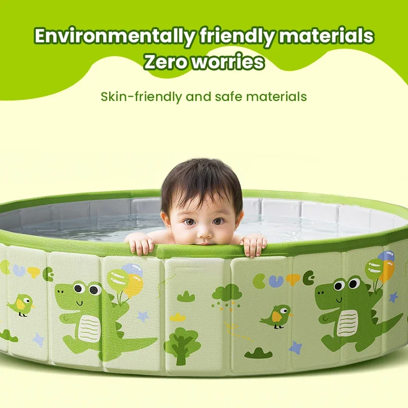 1,2/1,6/1,8/2 m faltbares Schwimmbad, wasserabweisendes Wasserteichspielzeug, große Kapazität, tragbare Badewanne für Familien, Kinder, Wasserspiel