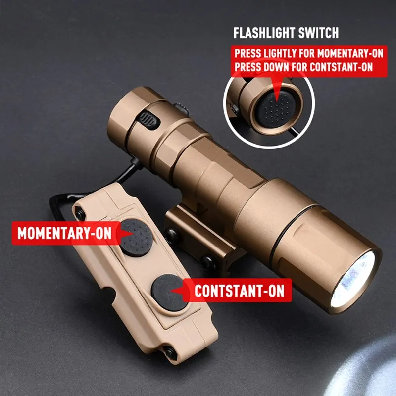 Rein 2.0 lanterna 1000lm hight qualidade scout luz com um interruptor de dupla função para a iluminação huniting ao ar livre