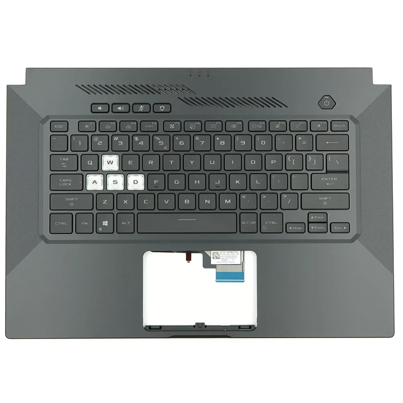 Palmrest w/Keyboard for Asus TUF Dash Air F15 FX516PM FA516 Black/White Color