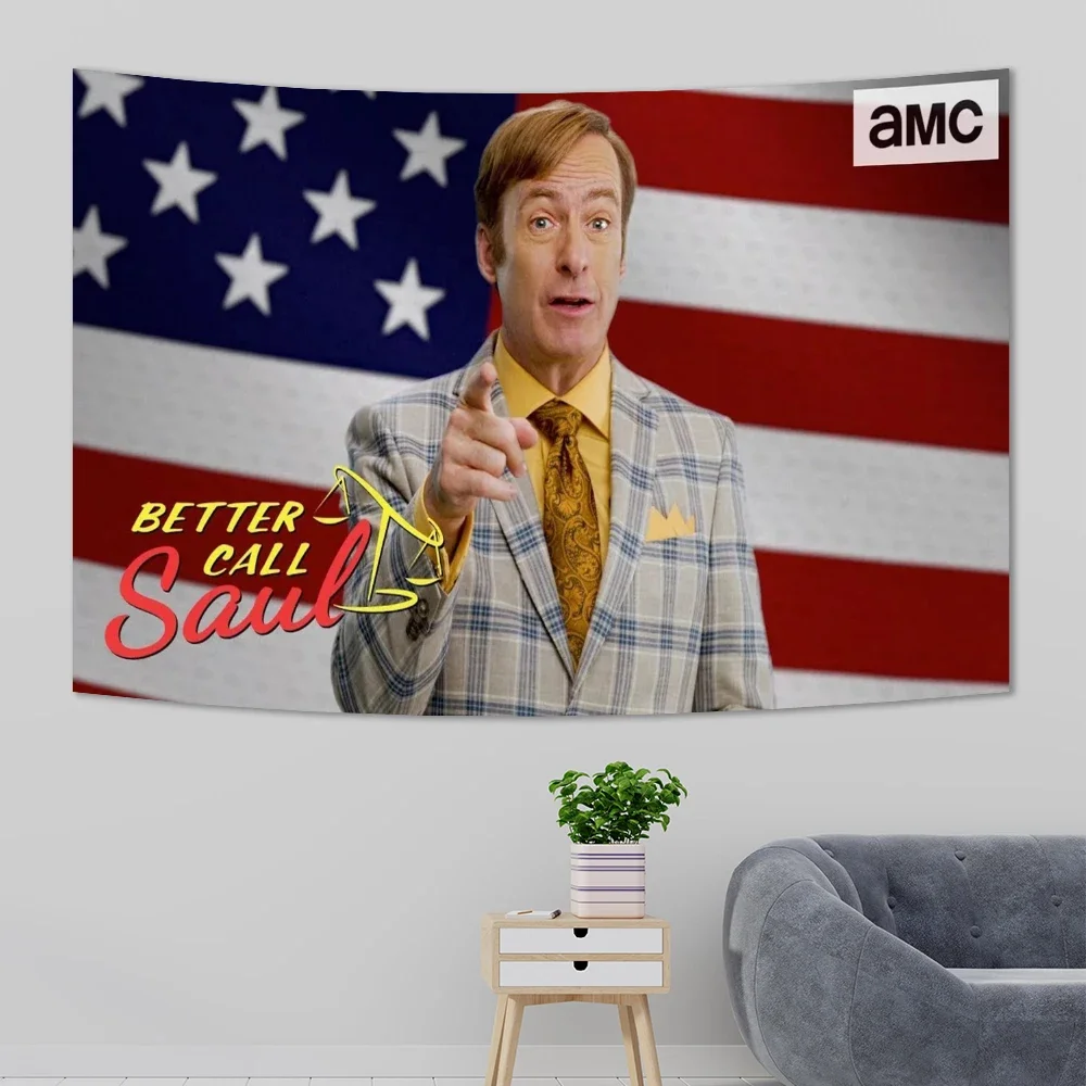 Saul Goodman Better Call Saul And Brea Tapestry Wall Hanging Meme Tapestry Room Decoration Aesthetic Office Tapestries hogar