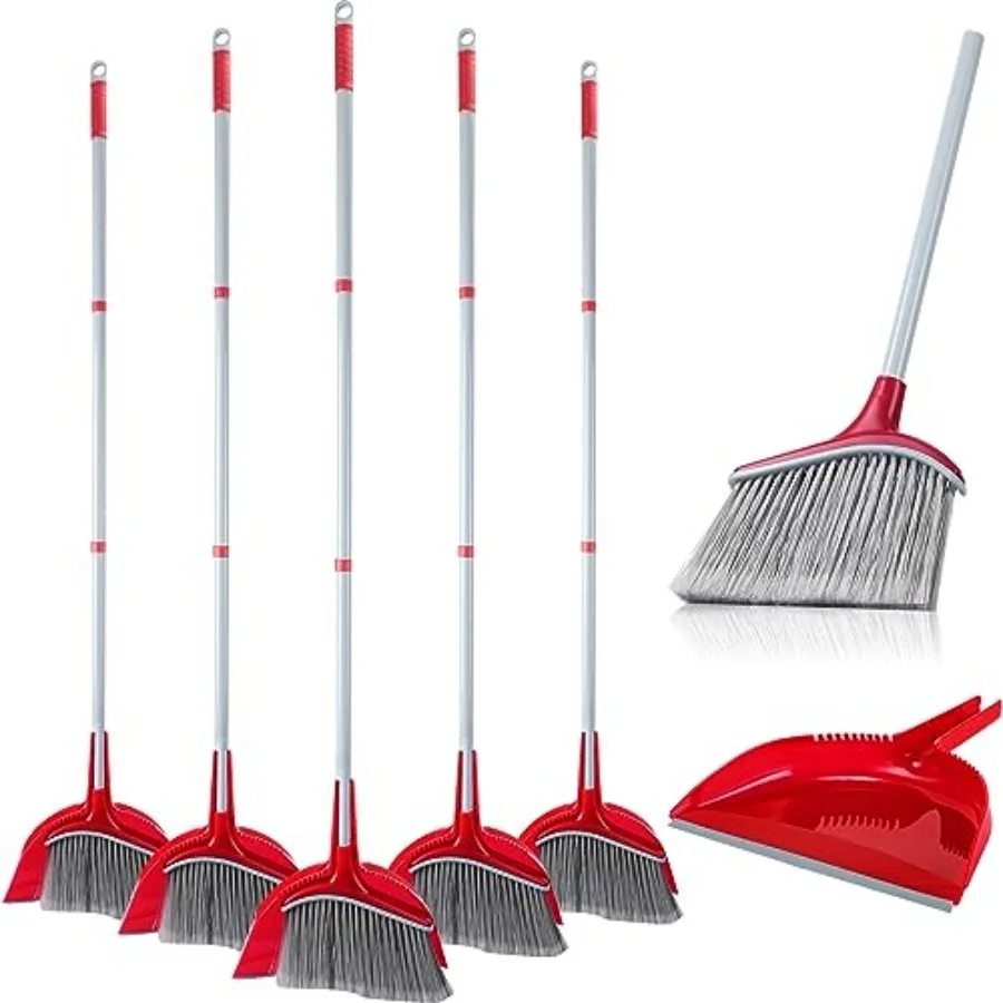 

Набор из 2 предметов: угловая метла и совок для школьных классов, 4-дюймовая коммерческая метла для уборки на улице и в помещении с педалью для отбрасывания мусора