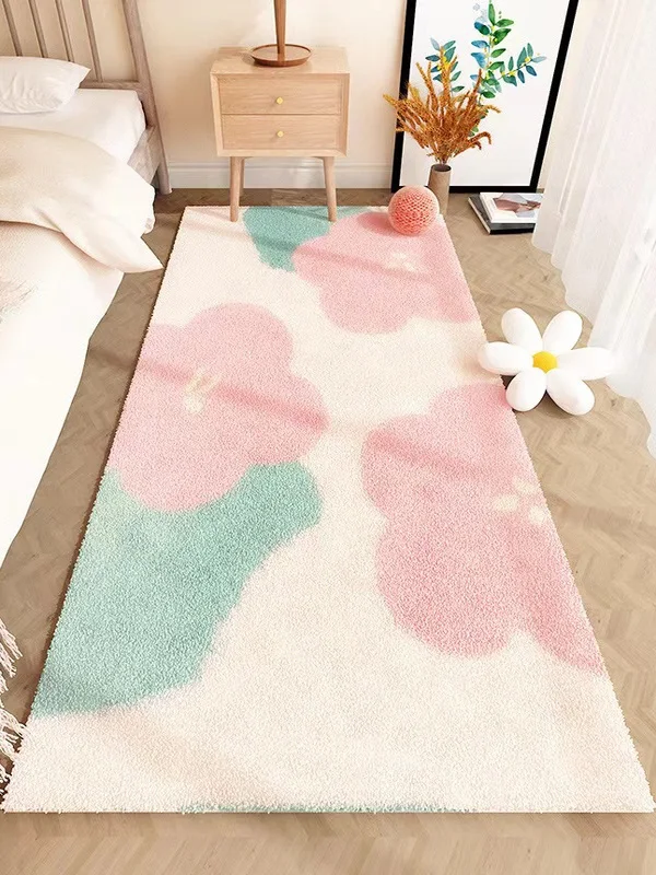 

Fre Sle Long Rectangle Carpet Thiened Velvet Imitation Wool Bedroom Home Use Dustproof Bede Blanket Cry Sle Carpet