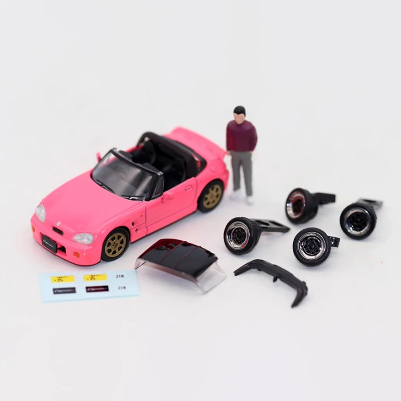 

BMC масштаб 1:64 Suzuki Cappuccino кабриолет спортивный автомобиль с куклой сплав имитация модели автомобиля статическая коллекция сувенирный подарок