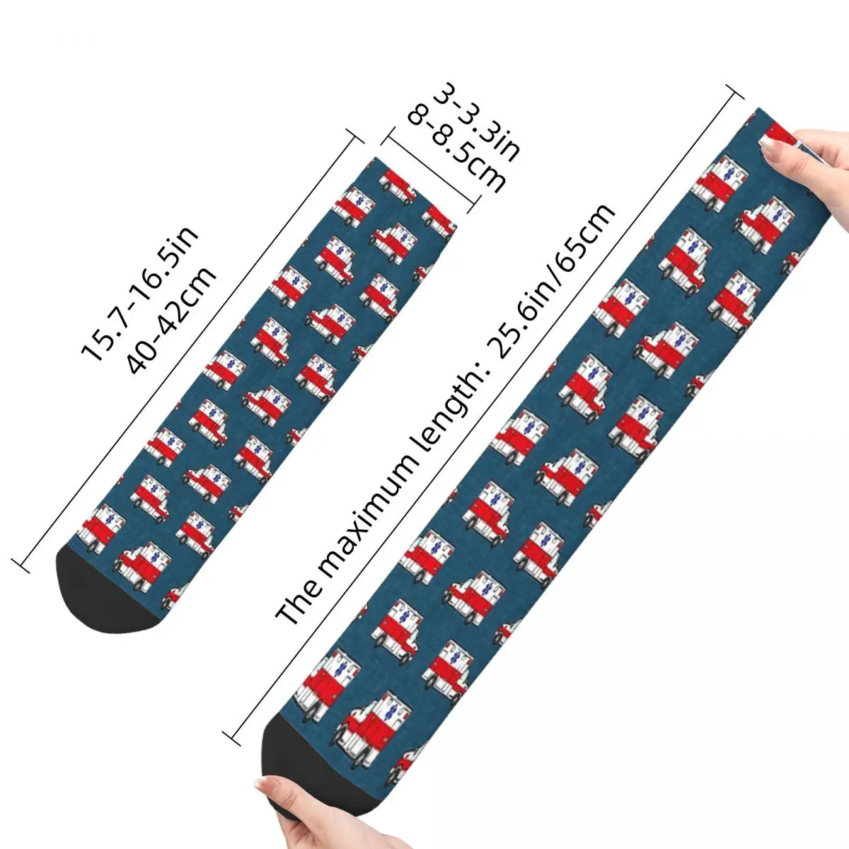 Dark Blue Ambulance Ambulances Meme Socks Male Mens Women Autumn Stockings Polyester