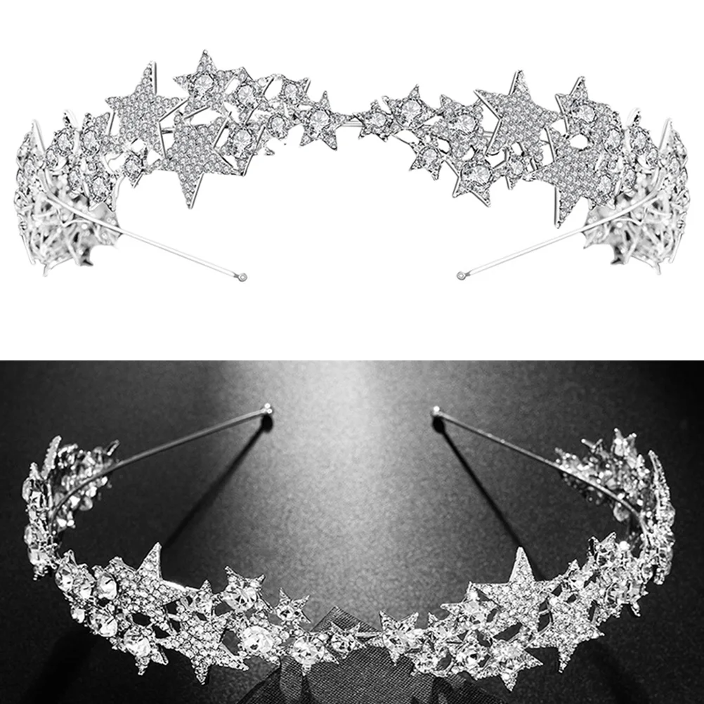 

Rhinestone Headband Hair Crown Bridal Wedding Headpiece Jewelry Accessory for Girls Party Prom Hair Crown
