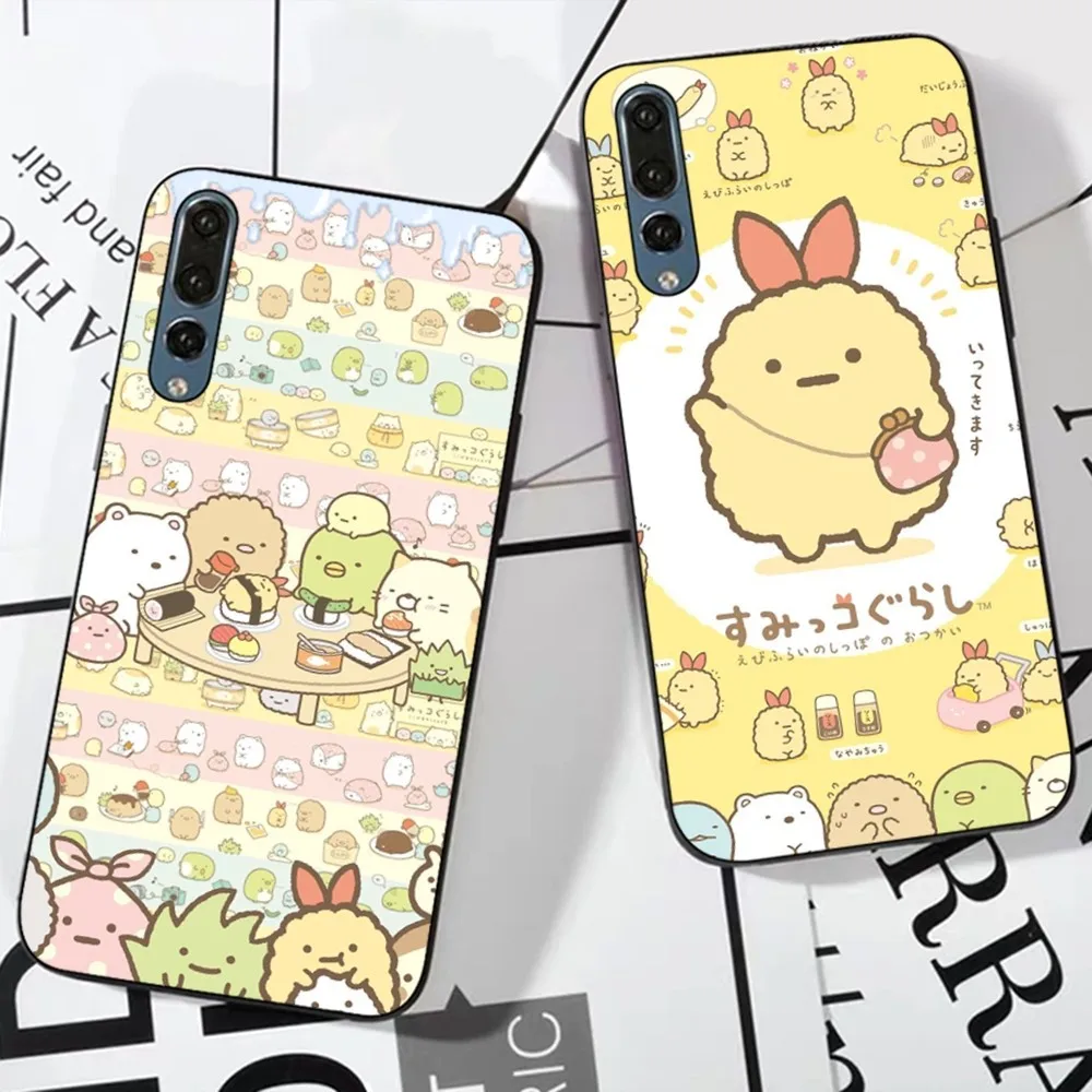 Sumikko gurashi capa de telefone, fofa, para huawei p 8 9 10 20 30 40 50 pro lite psmart honor 10 lite 70 mate 20lite