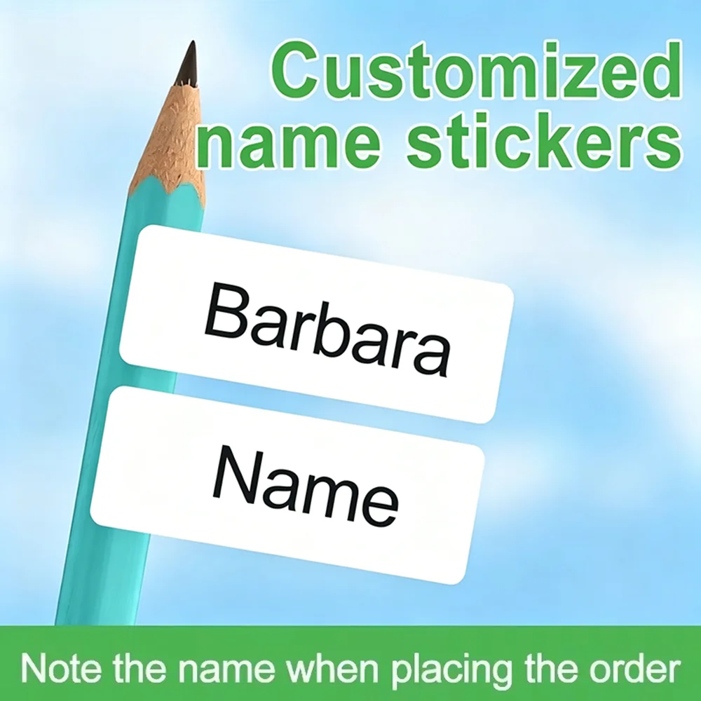Personalized Minimalist Name Tags, Pure White Labels, School, Office, Daycare Classification Tags, for Water Bottles, Pencils