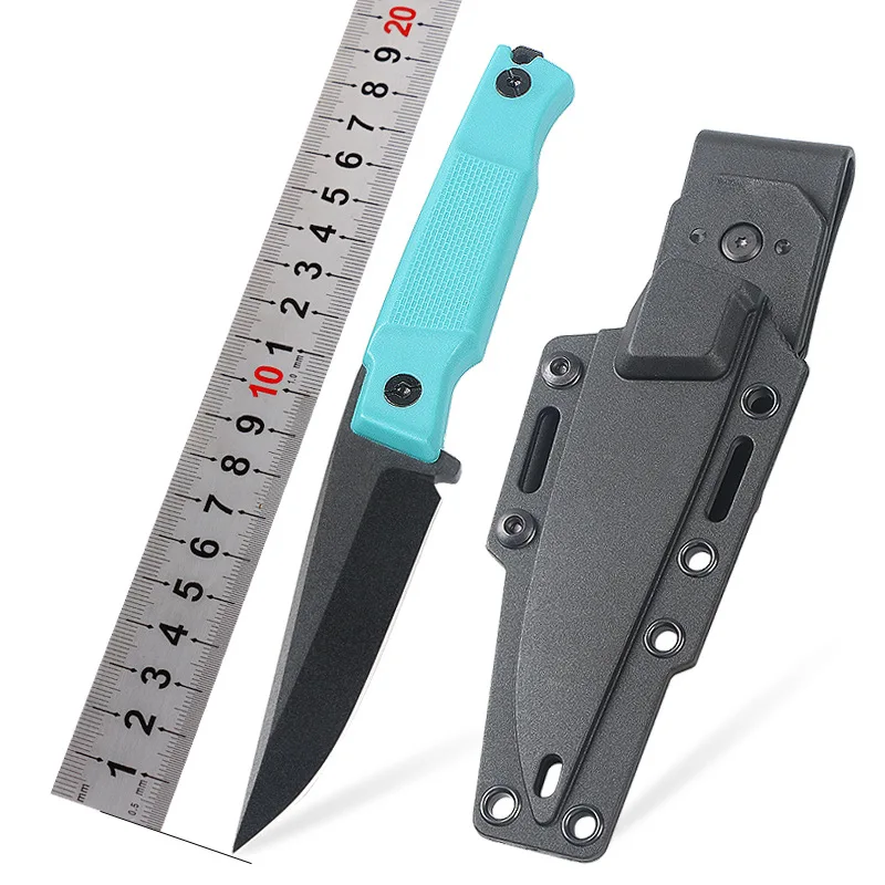 KB 5500 Многофункциональный маленький прямой нож с лезвием 9Cr13Mov, нейлоновая ручка из волокна, незаменимый для кемпинга, барбекю, вечеринок