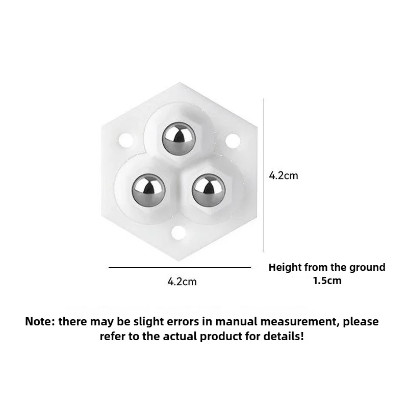 Rueda Universal sin perforación, rodamiento de bolas doble resistente al desgaste, polea silenciosa, accesorios para muebles del hogar, 4-32 Uds.