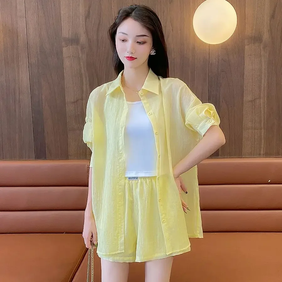 Woman Shorts Casual Summer Fashion 2024 Short Sets for Women 2 Pieces New In Matching Classic Novelty Outfit Chic and Elegant