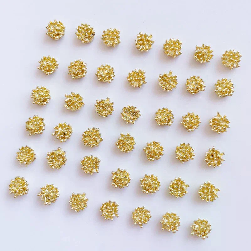 السائبة 10 قطعة 7 مللي متر الذهب زهرة السداة سبيكة فلاتباك تزيين DIY بها بنفسك القرط أجزاء النتائج مجوهرات الإكسسوار