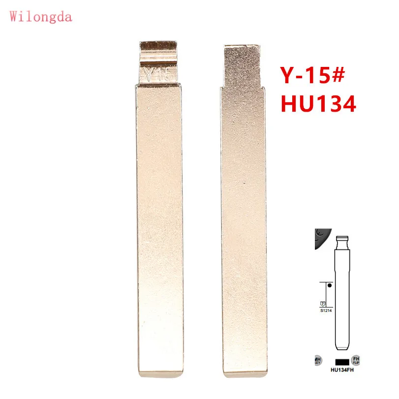 

5pcs/lot Y15# 15# HU134 Y15 Metal Uncut Blank Flip Remote Key Blade For Kia Venga for keydiy KD xhorse VVDI JMD