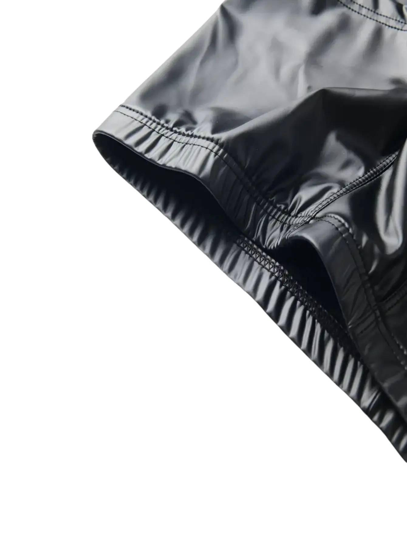 قطعة واحدة من شورتات الزاوية المسطحة من جلد البولي يوريثان للرجال، مثيرة، مناسبة لحفلات الملابس، حداثة للبالغين، حفلات الملهى الليلي، هدايا حلوة