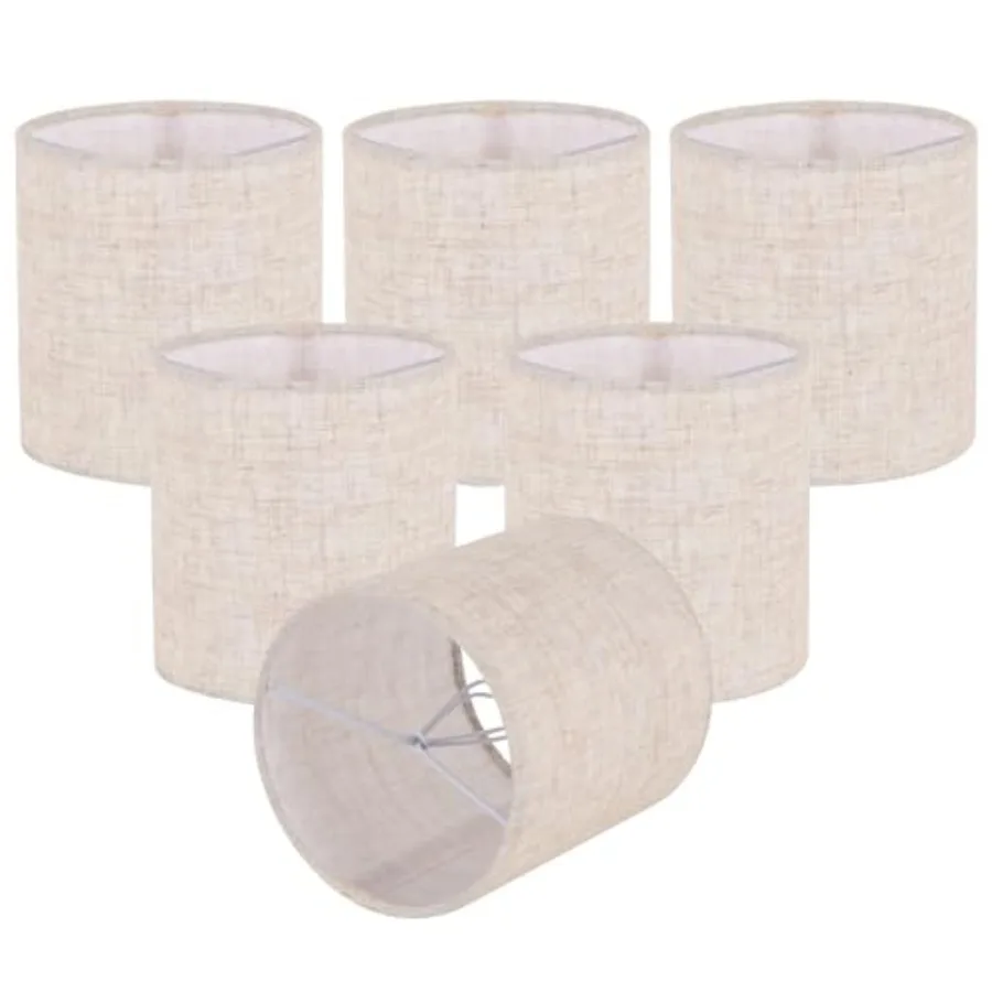 

Chandelier Lamp Shades Small Lamp Shades Clip-on Bulbs Only for Candelabra Bulbs Chandelier Shades 6 Pcs Mini Lampshades for Ch