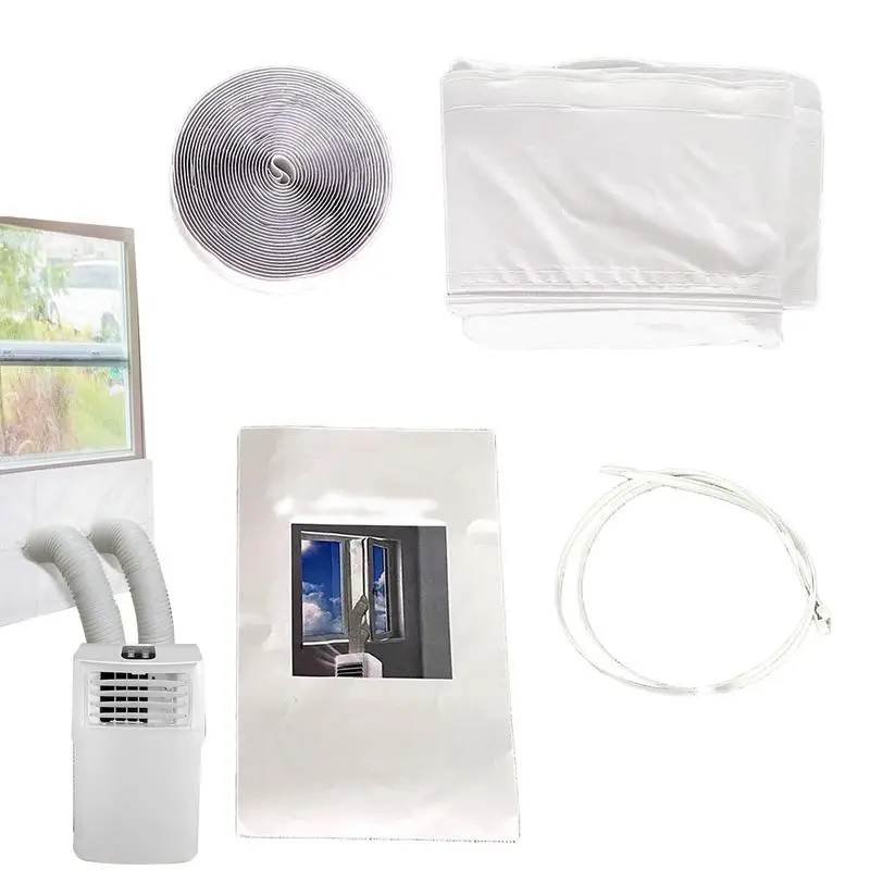 Sello de ventana de aire acondicionado, protectores de intercambio de aire caliente, accesorios de repuesto sin instalación de perforación para Exterior