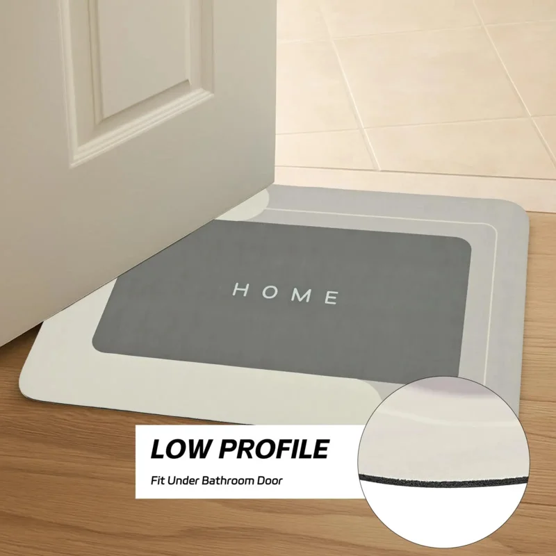 

VIKAMA "HOME" 3PC Bathroom Floor Mat Set, Anti slip and Water Absorbing, Can Clean Bathroom Doors and Toilet Area Decoration