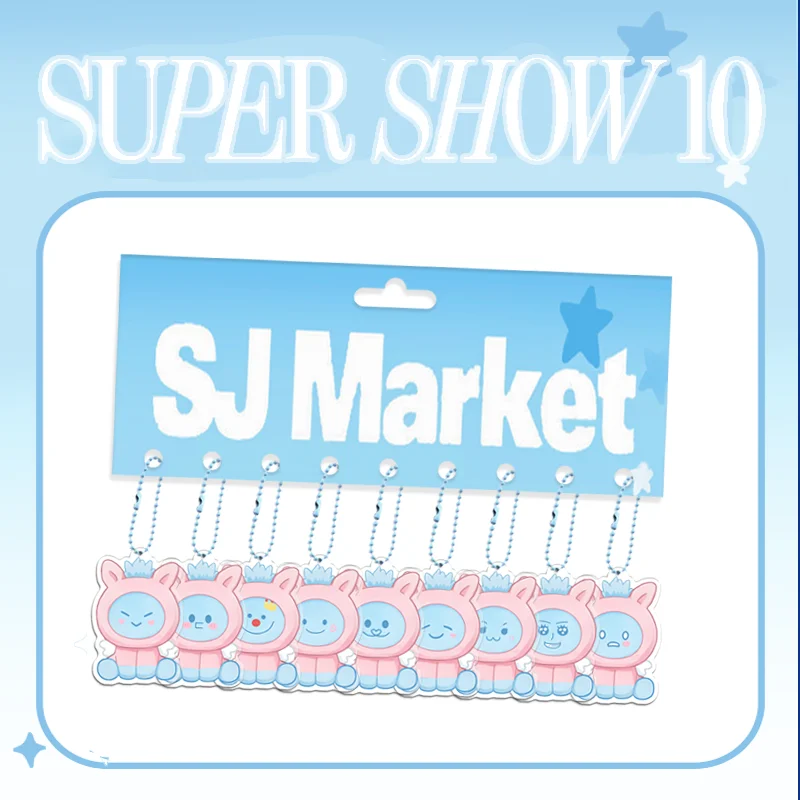 Super Junior 20th Anniversary Keychain High Quality Acrylic Keyring Pendant Siwon Heecul Leeteuk Bag Accessories Fans Gift