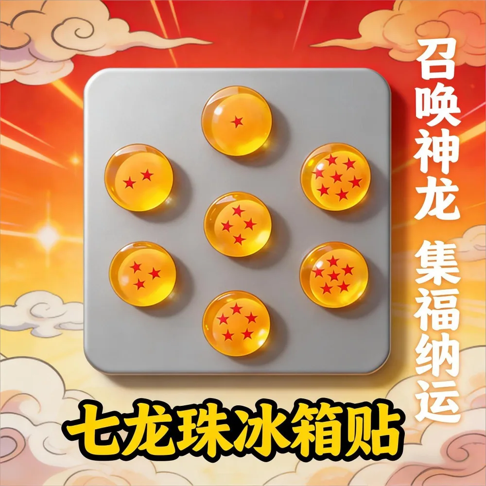 Dragon Ball fridge magnet with Dragon Balls New Seven Dragon Balls Charm for good luck and fortune Cartoon-related gift - view 3