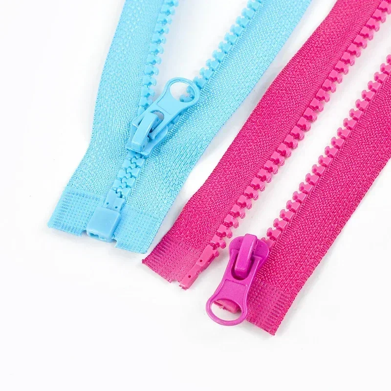 Meetee 3Pcs 5#  Resin Zipper for Sewing Clothes Closures Spare Repair Zippers 40-120cm Open-End Auto Lock Plastic Zip Accessory