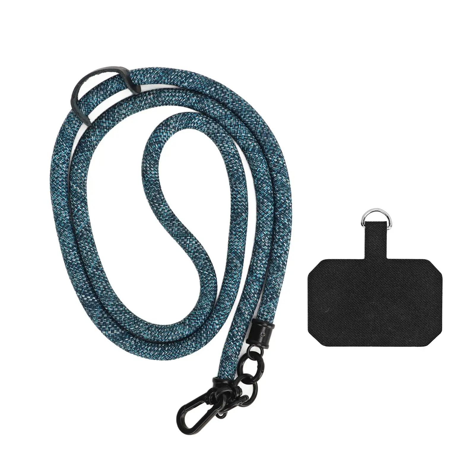 Adjustable Phone Lanyard with Multiple Wearing Styles - Durable Metal & Polyester Neck Strap for travel