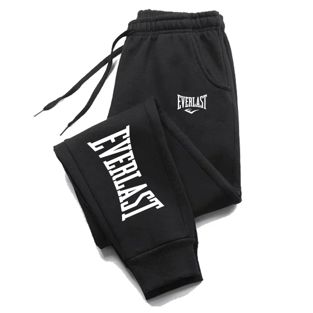

EVERLAST мужские и женские трикотажные брюки для бега, полярные брюки 2025 года, уличная одежда, спортивные трикотажные брюки большого размера, одежда 2025 года