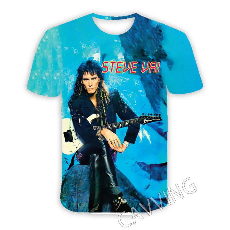 CAVVING 3D Printed Steve Vai Casual T-shirts Hip Hop T Shirts Harajuku Styles Tops Clothing for Men/women
