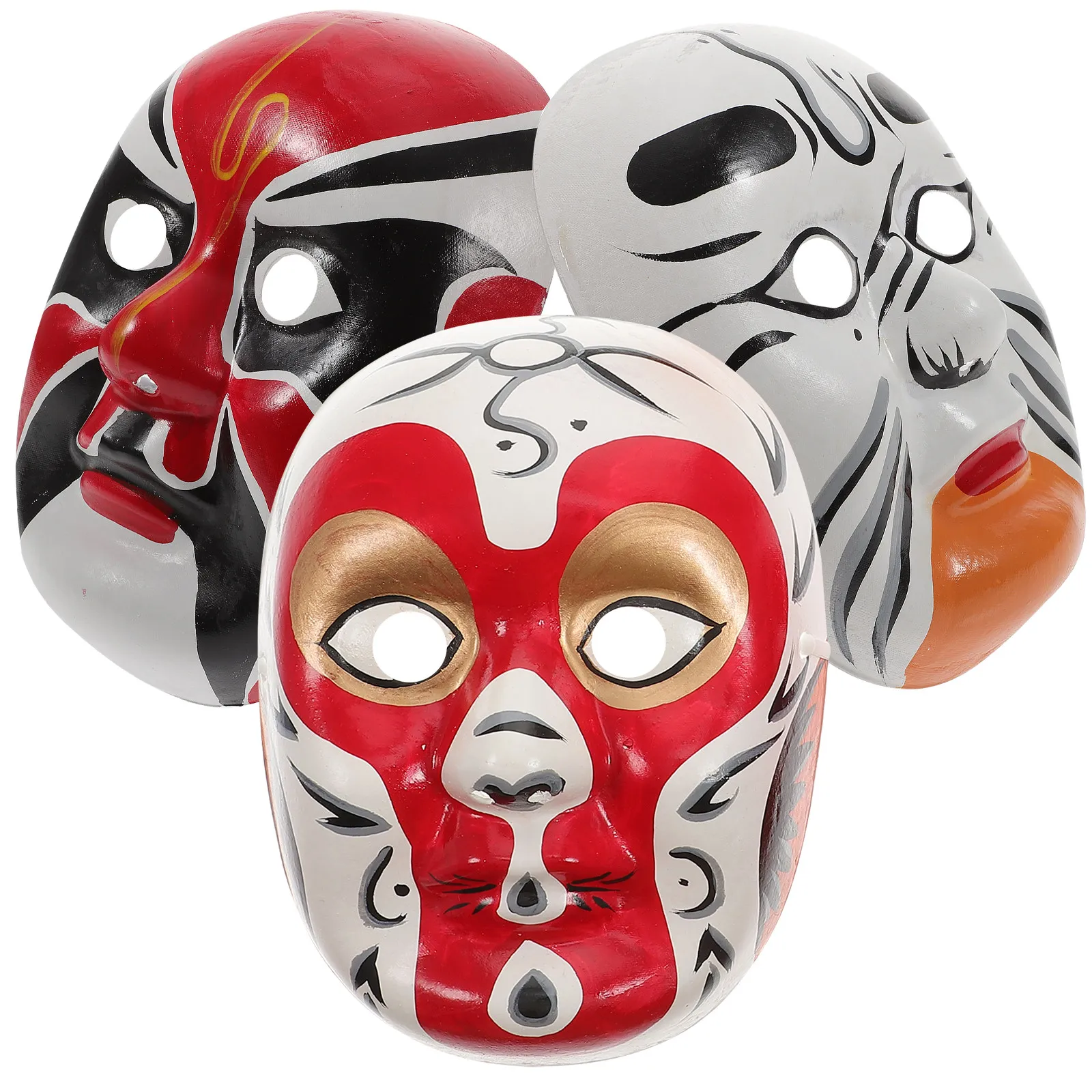 3Pcs Classical Beijing Opera Mask Wall Hanging Pendant Decor - Sun Wukong Stereo Wall Craft for Living Room