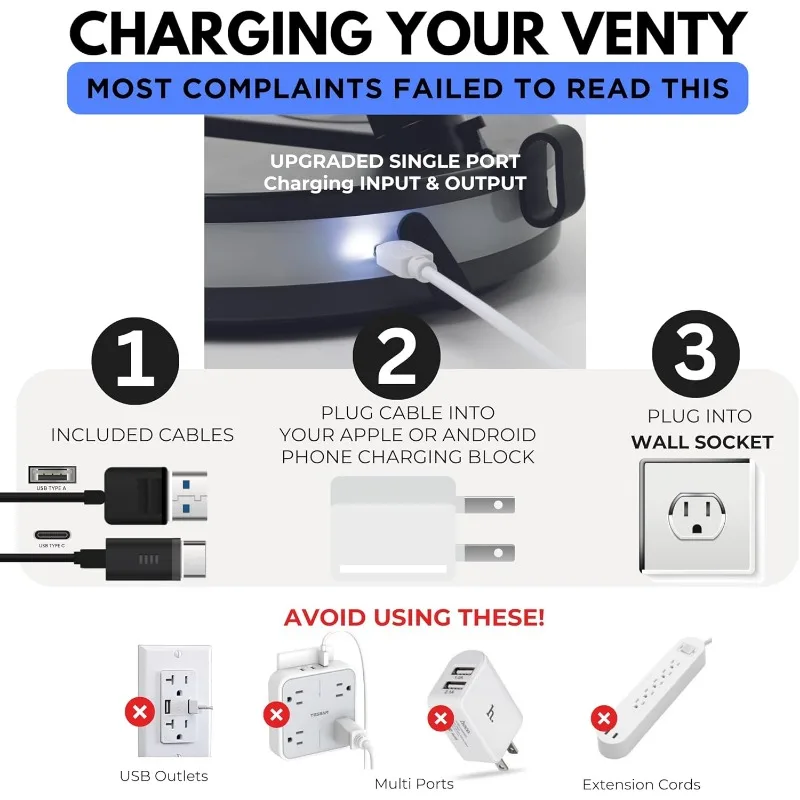 Ventilador portátil inalámbrico con batería, tiempo de funcionamiento de 48 horas, 16000MAH, recargable, oscilante, Control remoto y LED