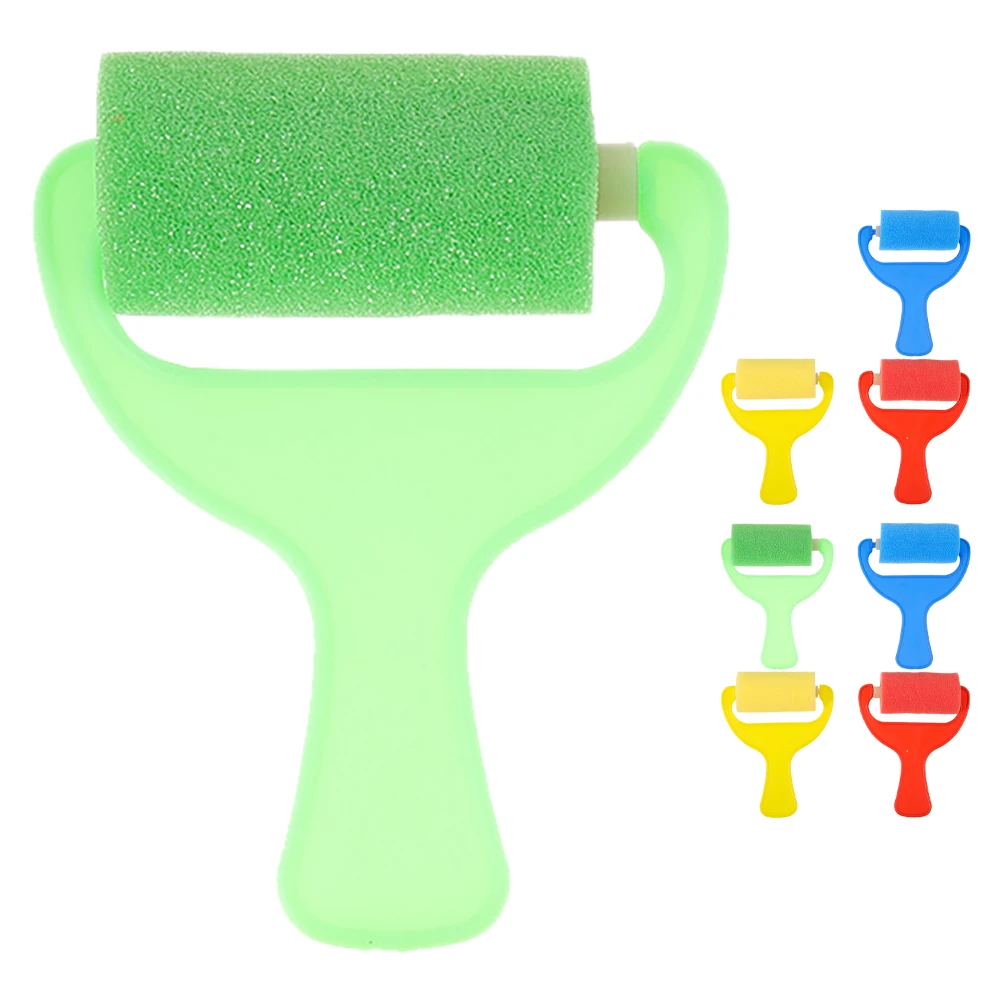 

8 Pcs Painting Sponge Brush Foam Applicator Oil Supplies Children's Brushes Tools Roller