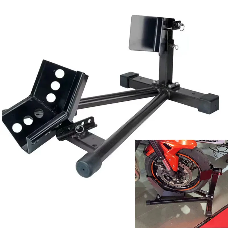 Motocycle Stand Front Wheel Parking Crane Frame Motorcycle Treadboard Cushion Support Repair Display Trailer Rack Accessories