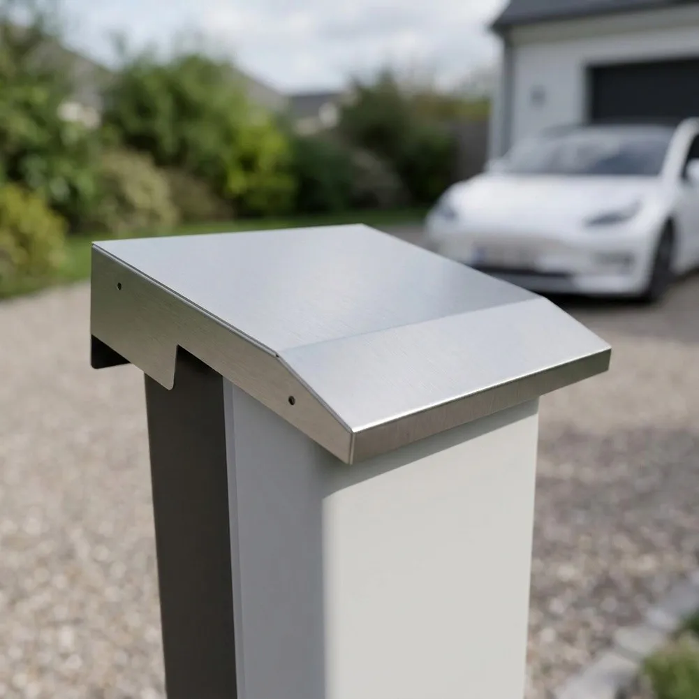 Car Charging Station Stainless Steel Rain Cover Outdoor Rust Rain Cover Easy Installation Weather Protection Rain Cover Parts