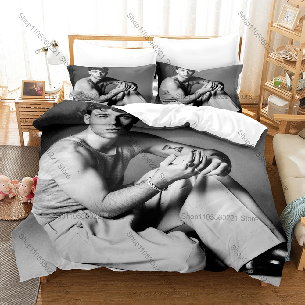 Latin Music Artist Design Duvet Cover + 2 Pillowcases, Quevedo Art Print Cozy Bedding for Interior Decor